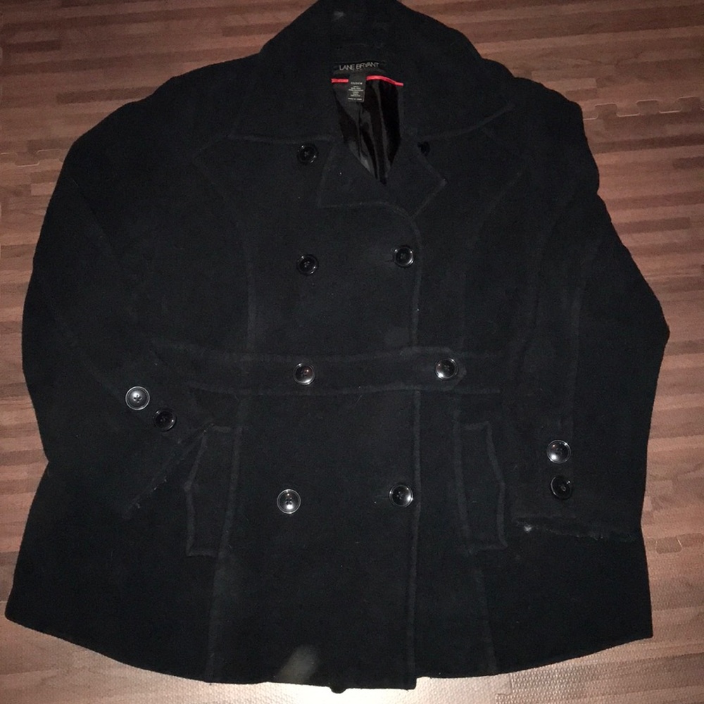 Black Pea Coat/ winter Jacket